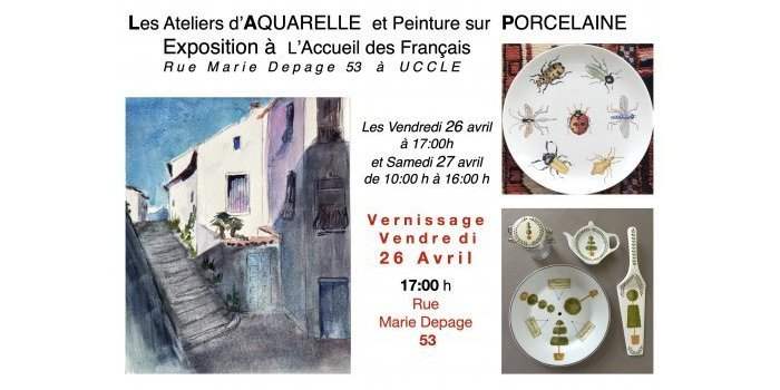 Aquarelle : VERNISSAGE Aquarelle et Porcelaine