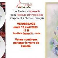 Vernissage - Exposition/Vente - Ateliers Aquarelle et Peinture sur Porcelaine