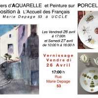 Aquarelle : VERNISSAGE Aquarelle et Porcelaine