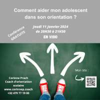 Conférence Visio : Coaching d'orientation scolaire 