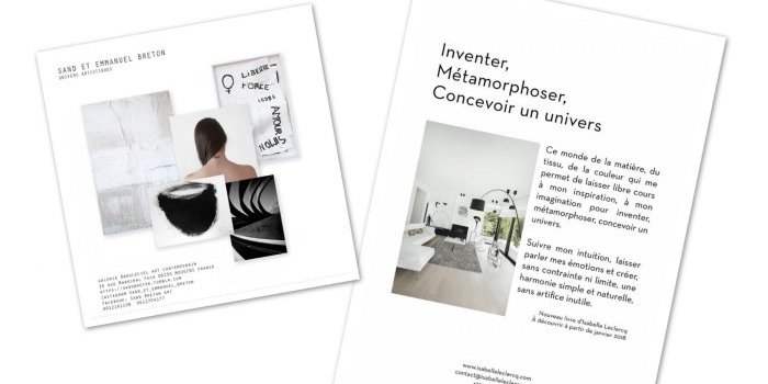 Invitation Exposition Inspiration Décoration Pop up Store Isabelle Leclercq et Sand Breton
